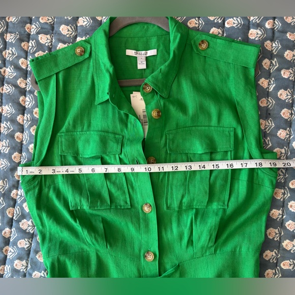 🟢 NWT Derek Lam 10 Crosby Giselle Mini Tie Front Cargo Dress – Size 8  Sold Out - Picture 9 of 10